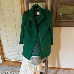 J. Crew Forest Green Trench Coat